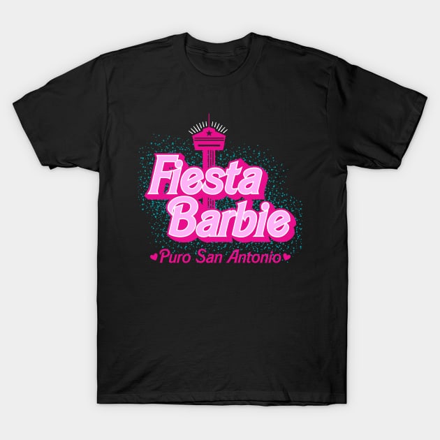 Fiesta Girl in Pink Puro San Antonio T-Shirt by TheCraftyDrunkCo